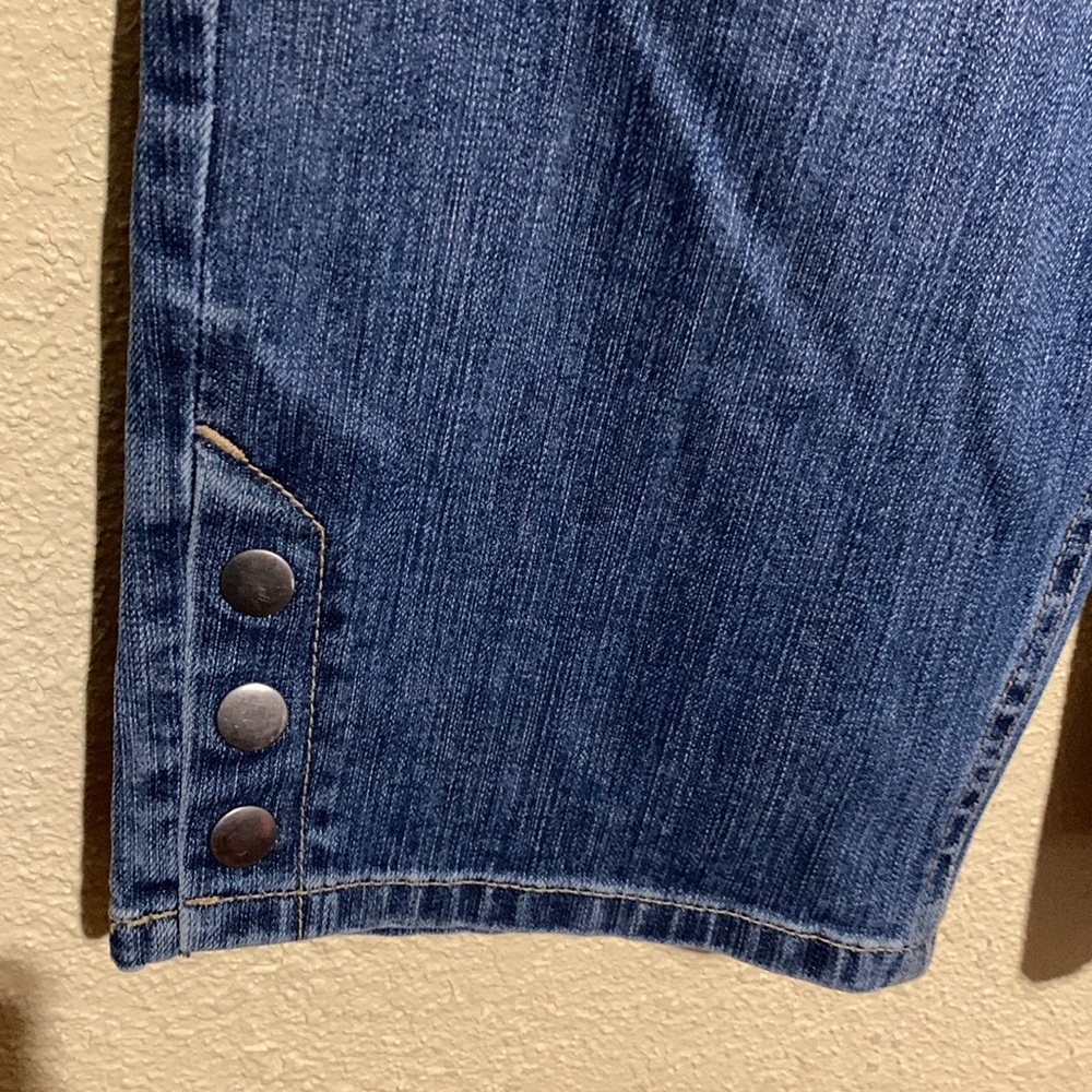 Talbots Jeans Capris Pants 10 Blue Stretch 4-Pockets Cotton Spandex - Picture 3 of 12